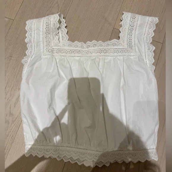 Doen Tillie White Lace Button Tank Top in White Size XXS - Picture 5 of 5